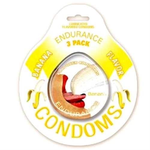 Endurance Condoms - Banana - 3 Pack Luxe Ember Essentials