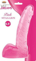Wet Dreams Stallion Dildo With Balls - Pink Luxe Ember Essentials