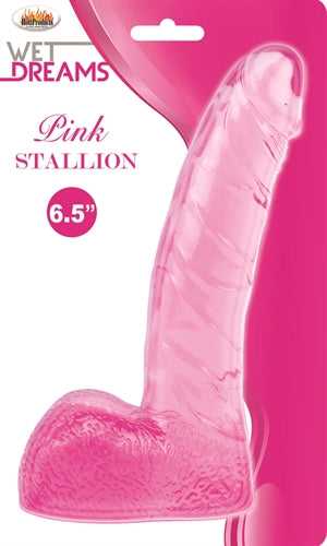 Wet Dreams Stallion Dildo With Balls - Pink Luxe Ember Essentials
