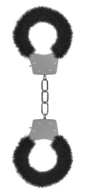 Pleasure Furry Handcuffs - Black Luxe Ember Essentials