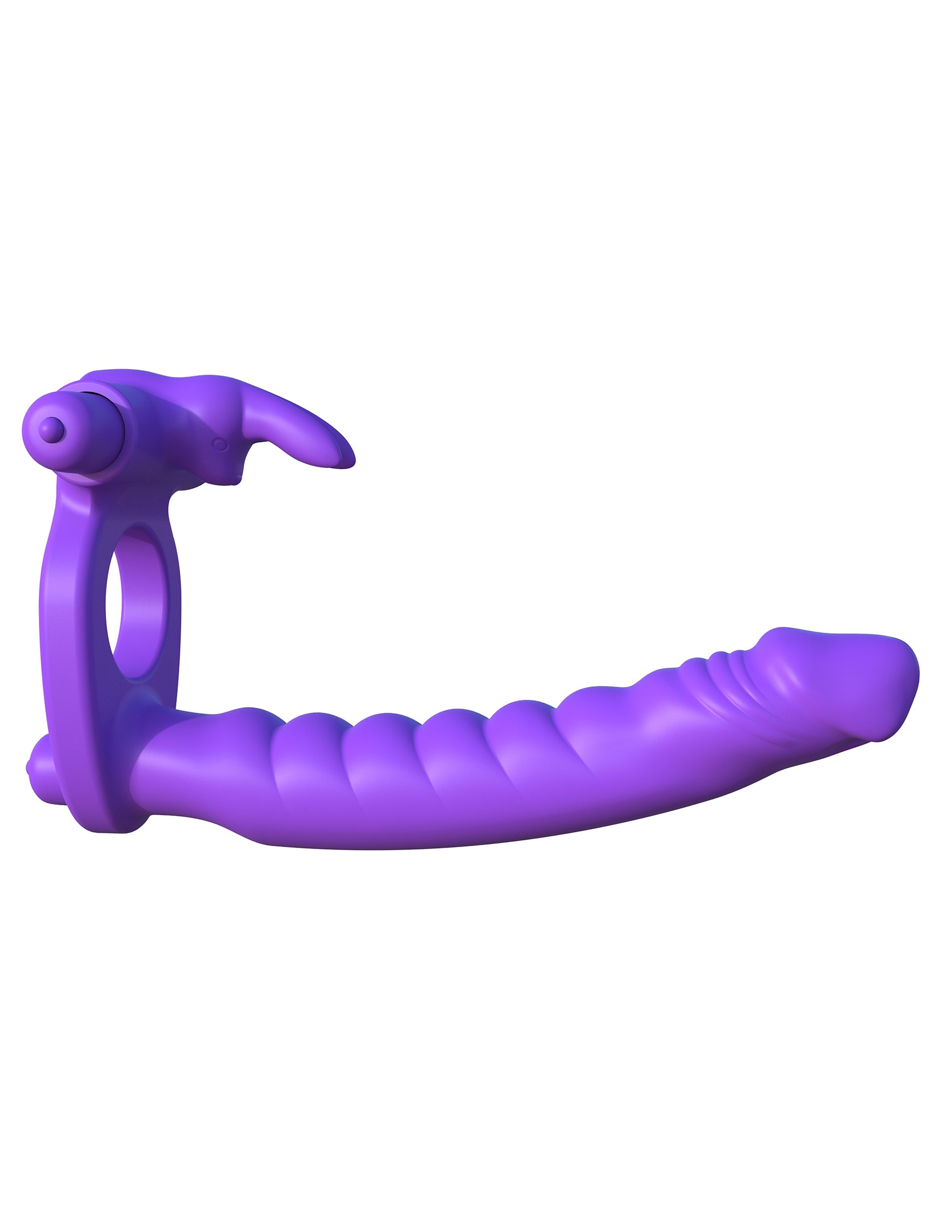 Fantasy C-Ringz Silicone Double Penetrator Rabbit - Purple Luxe Ember Essentials