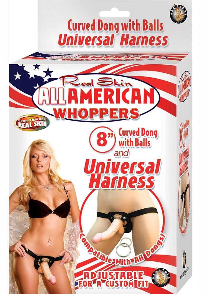 All American Whoppers 8-Inch Dong With Universal - Flesh Luxe Ember Essentials