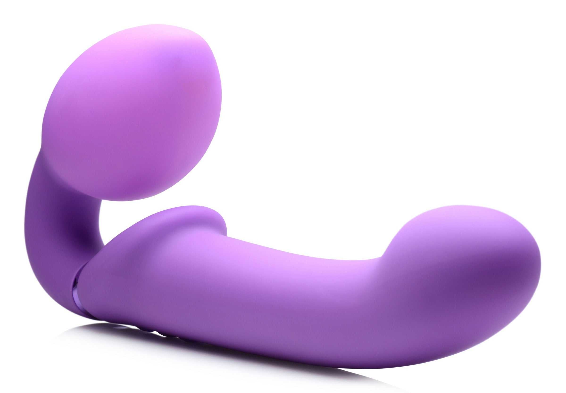 10x Ergo- Fit G-Pulse Inflatable and Vibrating Strapless Strap- on - Purple Luxe Ember Essentials
