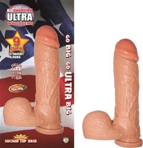 All American Ultra Whoppers - 9 in Straight Dong -Flesh Luxe Ember Essentials
