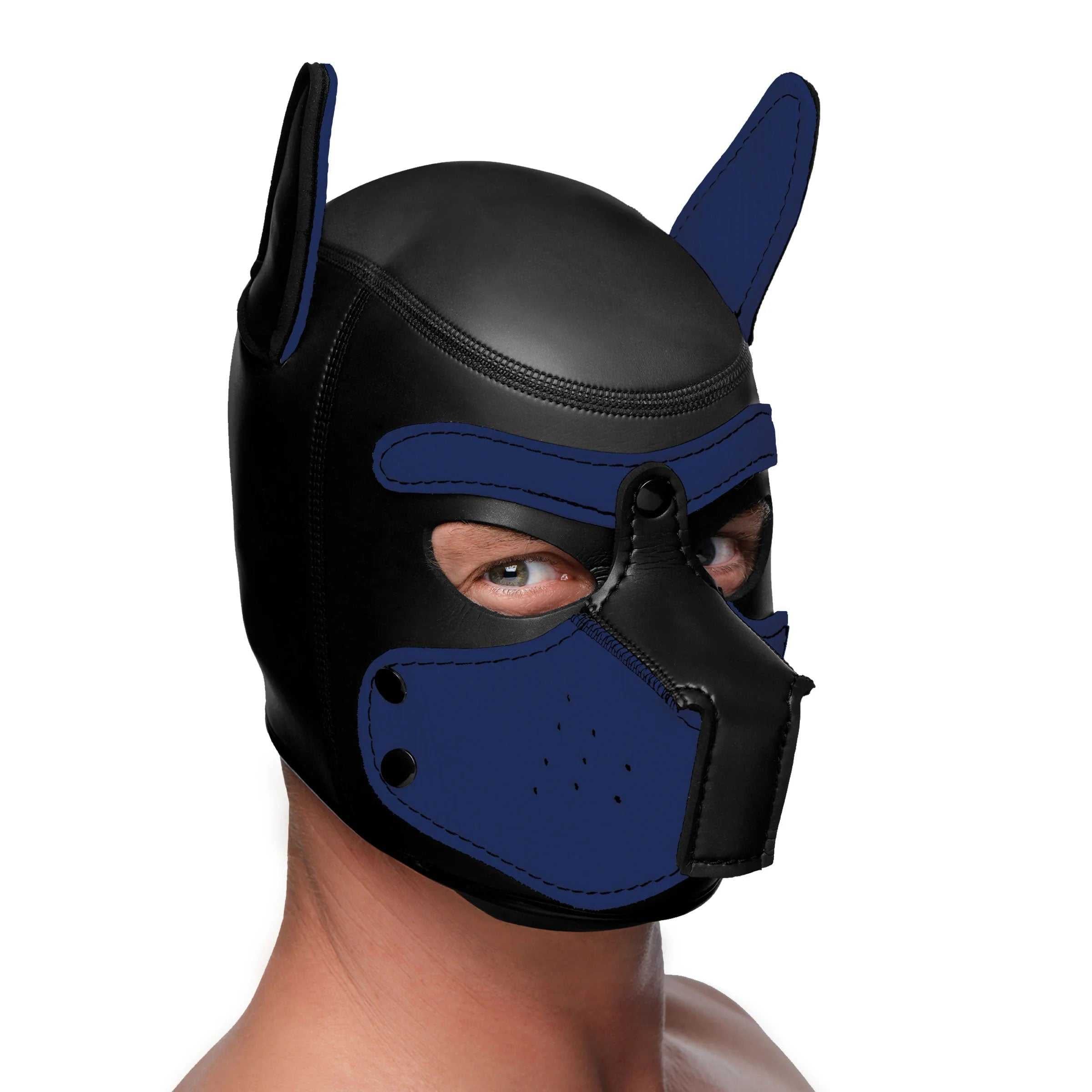Spike Neoprene Puppy Hood - Blue Luxe Ember Essentials
