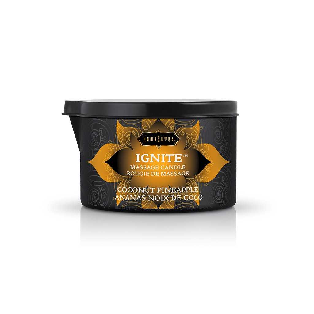 Ignite Coconut Pineapple Massage Candle - 6 Oz Luxe Ember Essentials
