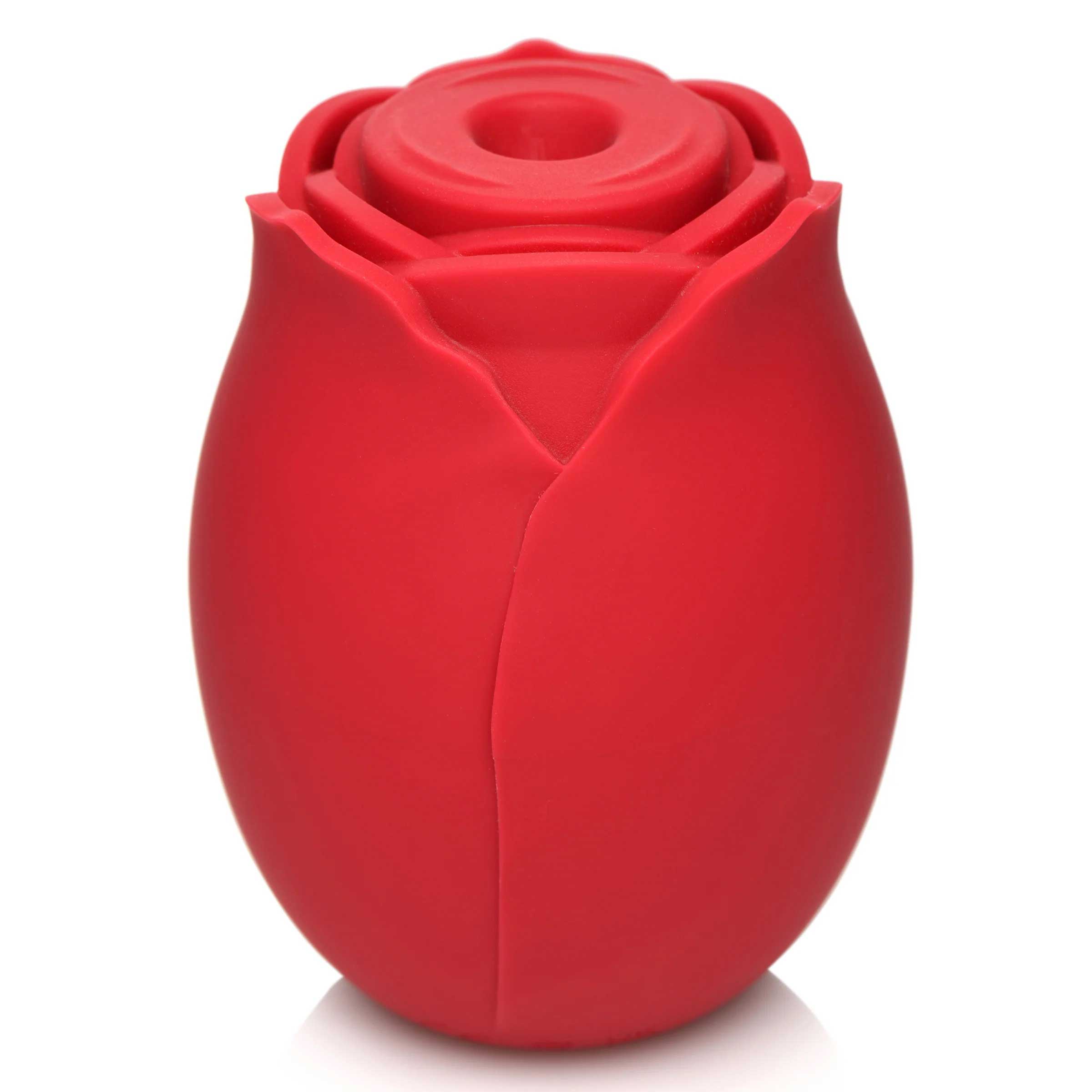 Mystic Rose Sucking and Vibrating Silicone Rose - Red Luxe Ember Essentials