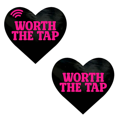 "Worth the Tap Hot Pink Heart Smart Nfc Pasties HPWTT-HRT-D"