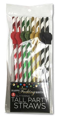 Happy Fucking Birthday Tall Party Straws Luxe Ember Essentials