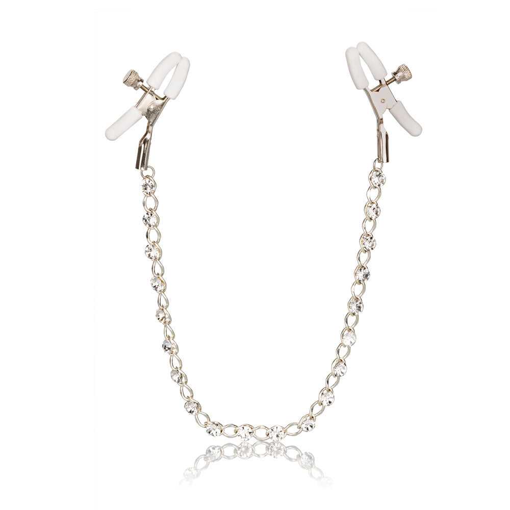 Nipple Play Crystal Chain Nipple Clamps Luxe Ember Essentials