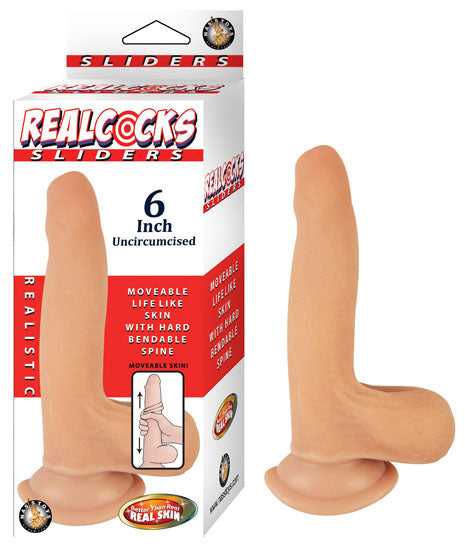 Realcocks Sliders 6" Uncircumsized - Flesh Luxe Ember Essentials
