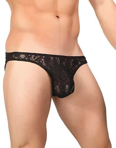 Stretch Lace Wonder Bikini - Large - Black Luxe Ember Essentials