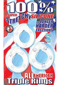 All American Triple Rings- Clear Luxe Ember Essentials