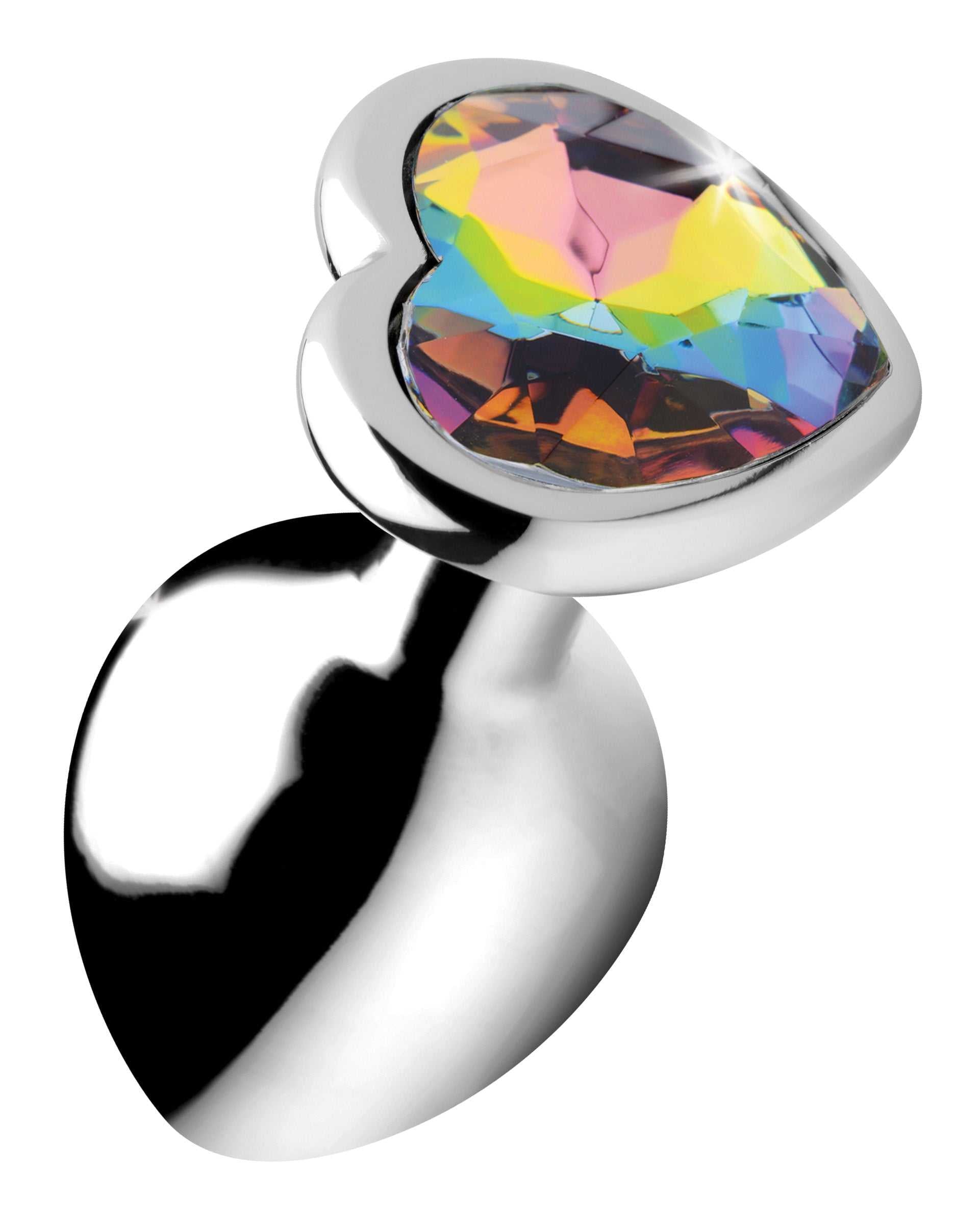 Rainbow Prism Heart Anal Plug - Medium Luxe Ember Essentials