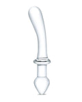 9 Inch Classic Curved Dual-Ended Dildo - Clear Luxe Ember Essentials