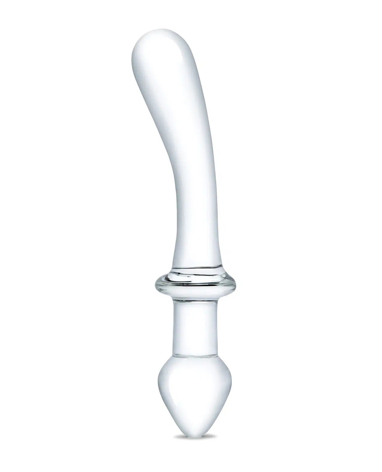 9 Inch Classic Curved Dual-Ended Dildo - Clear Luxe Ember Essentials