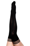 Dana Lynn - Ribbed Thigh High - Size a - Black Luxe Ember Essentials