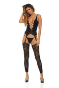 Never Settle Bodystocking - One Size - Black Luxe Ember Essentials