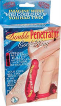 Double Penetrator Cock Ring - Red Luxe Ember Essentials