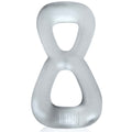 "Boomerang Double-Ring Cockring & Nut-Tugger Clear Steam HUJ-155-CST"