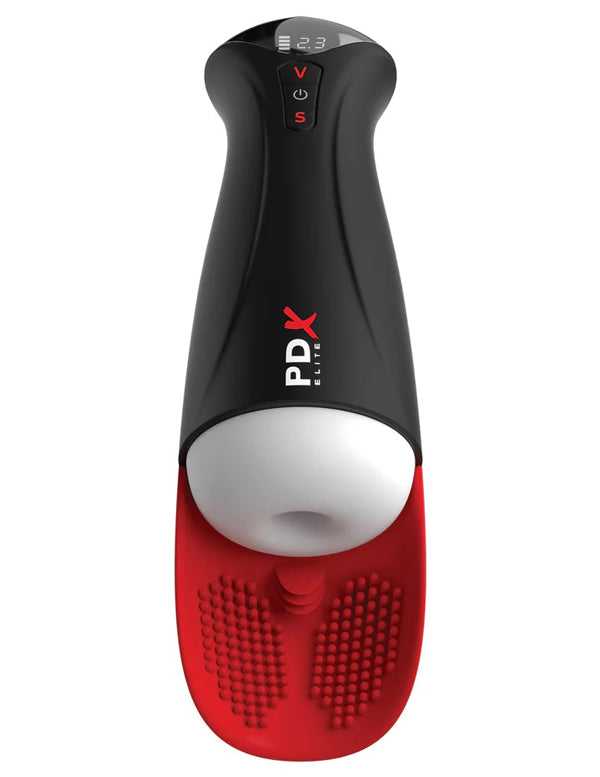 Pdx Elite Fap-O-Matic Pro XL - White/red Luxe Ember Essentials
