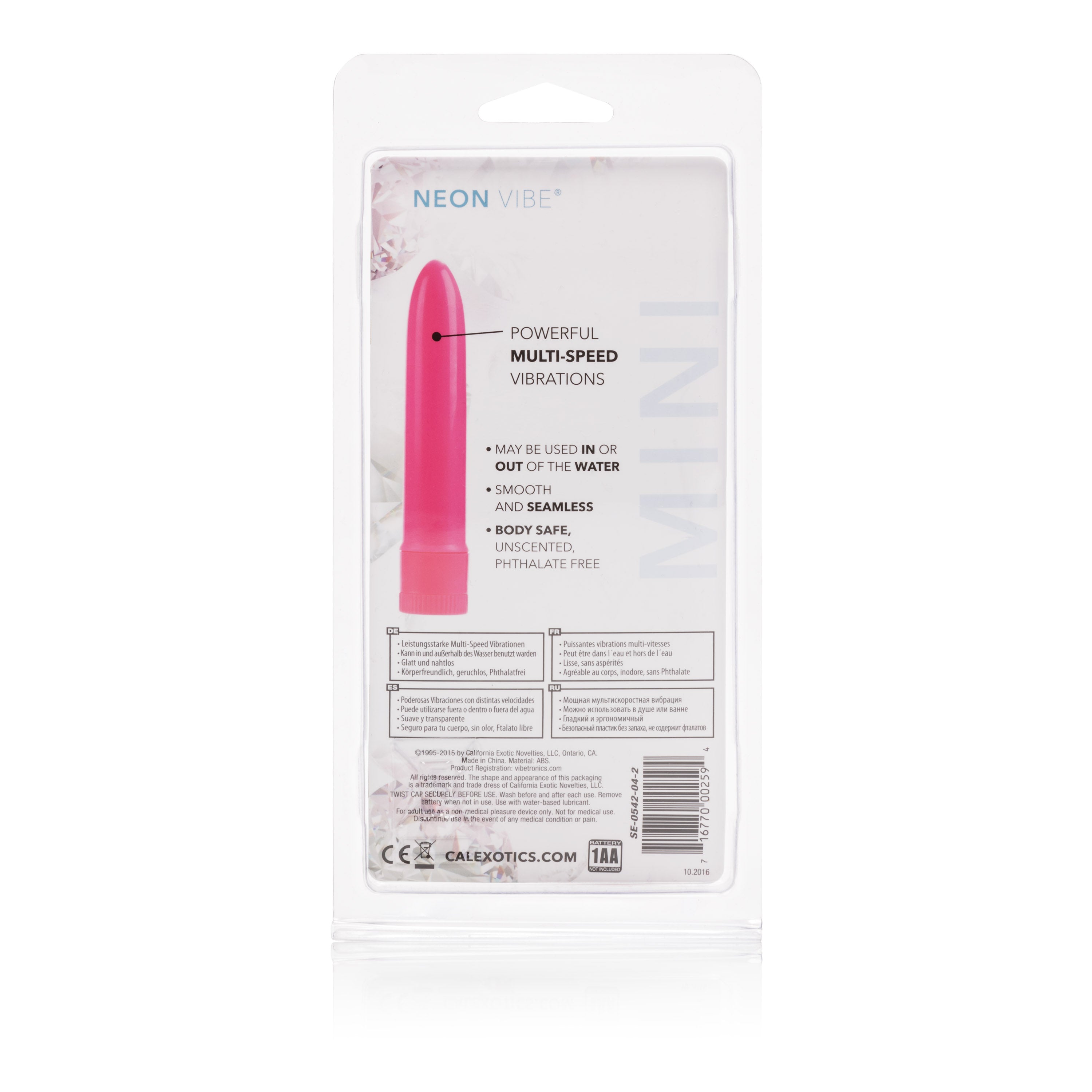 "Mini Neon Vibe Multi-Speed Vibe 4.5 Inches - Pink SE0542042"