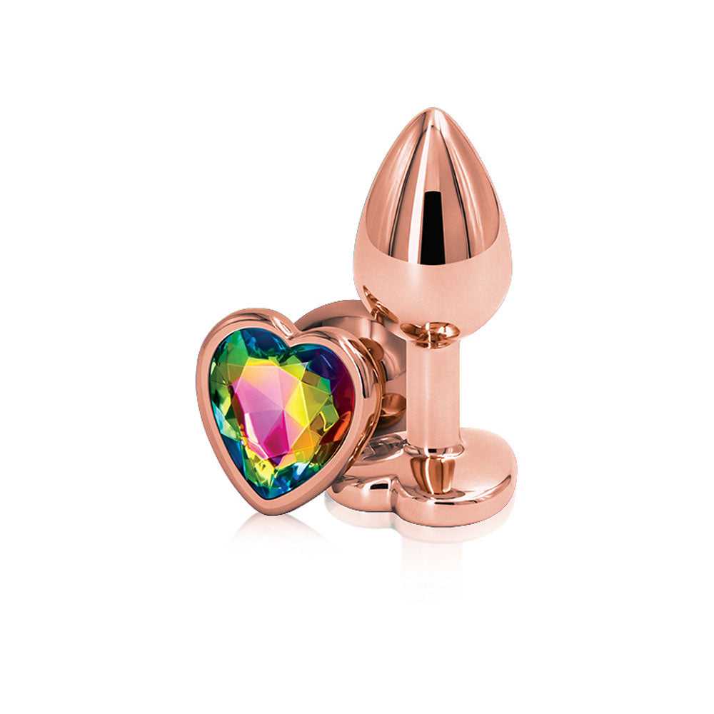 Rear Assets - Rose Gold Heart - Small - Rainbow Luxe Ember Essentials