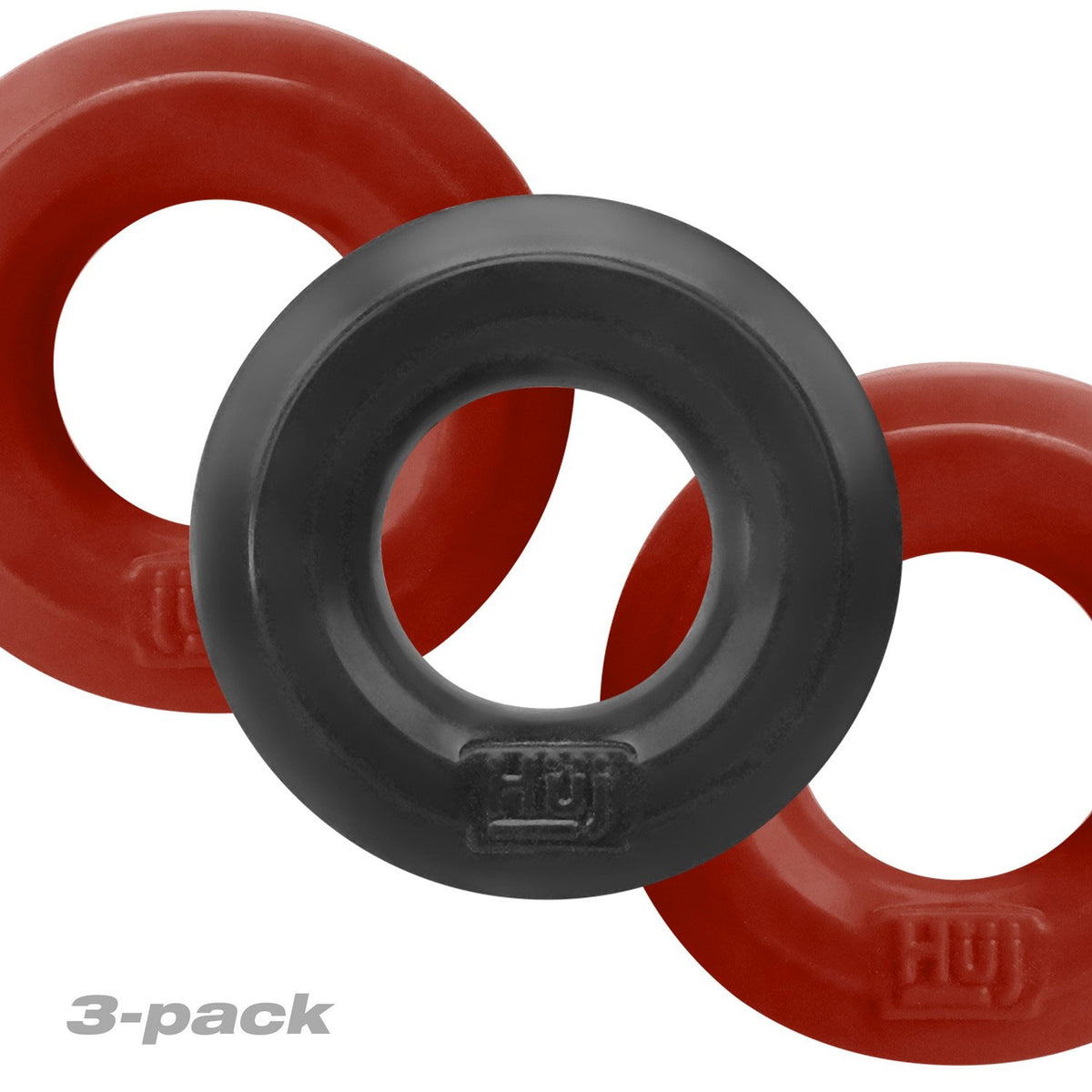 "Huj3 C-Ring 3-Pack - Cherry / Ice OX-HUJ-102CHIC"