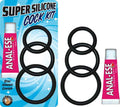 Super Silicone Cock Kit - Black Luxe Ember Essentials