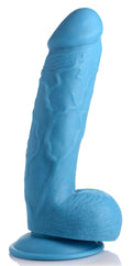 Pop Pecker 8.25 Inch Dildo With Balls - Blue Luxe Ember Essentials