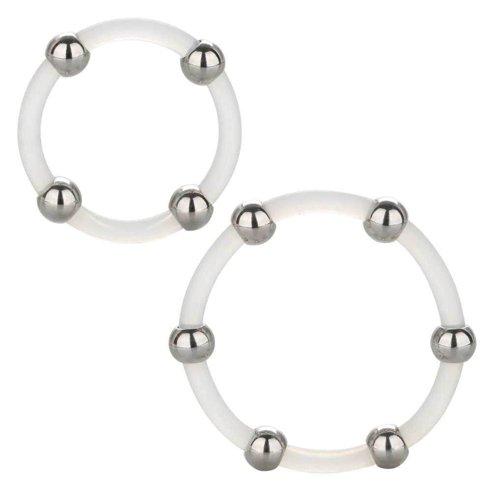 Steel Beaded Silicone Ring Set Luxe Ember Essentials