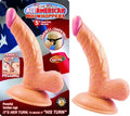 All American Mini Whoppers 5-Inch Curved Dong With Balls-Flesh Luxe Ember Essentials