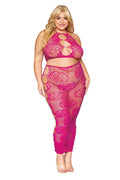Bralette and Long Skirt - Queen Size - Beet Luxe Ember Essentials