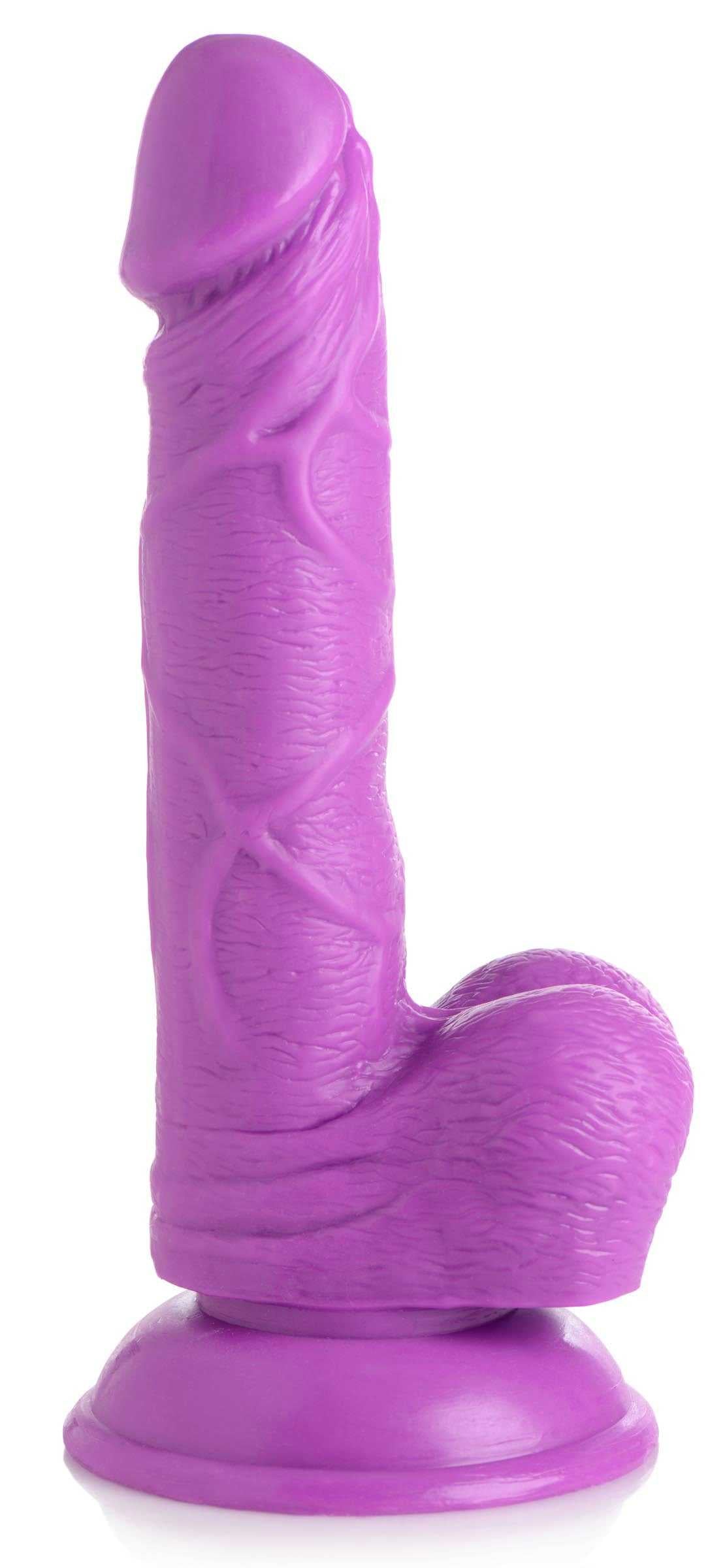 Pop Pecker 6.5 Inch Dildo With Balls - Purple Luxe Ember Essentials