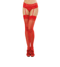 Sheer Thigh High - One Size - Red Luxe Ember Essentials