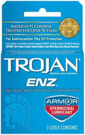 Trojan Enz Armor Spermicidal Lubricated Condoms - 3 Pack Luxe Ember Essentials