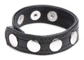 Cock Gear Leather Speed Snap Cock Ring - Black Luxe Ember Essentials
