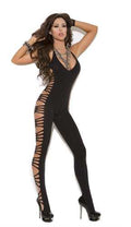 Deep v Body Stocking - One Size - Black Luxe Ember Essentials