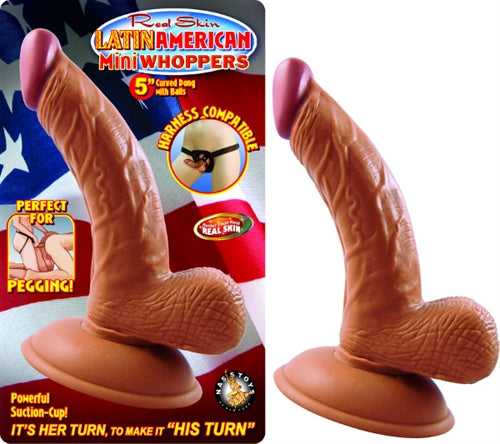 Latin American Mini Whoppers 5-Inch Curved Dong With Balls - Latin Luxe Ember Essentials