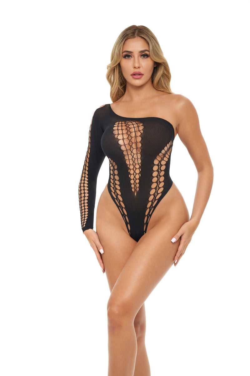 Dollar Sign Bodysuit - One Size - Black Luxe Ember Essentials