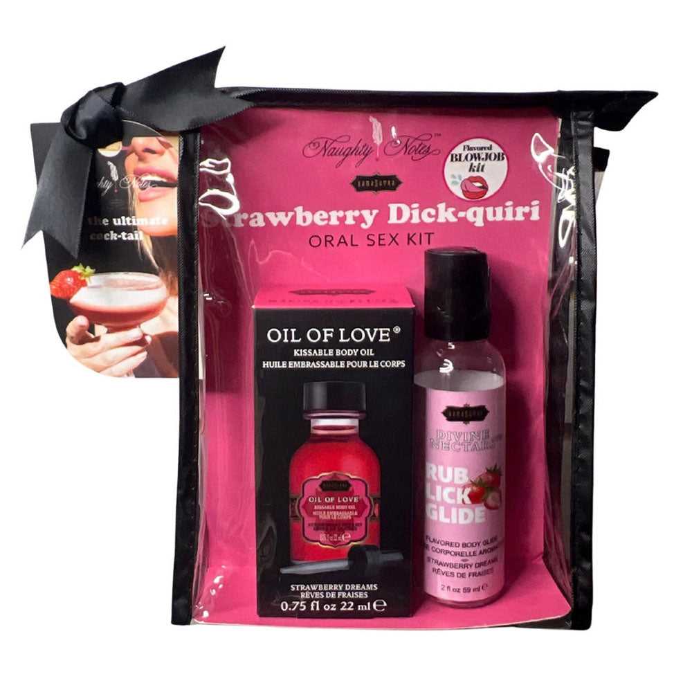 Strawberry Dick-Quiri Oral Sex Kit - .75 Oz Luxe Ember Essentials