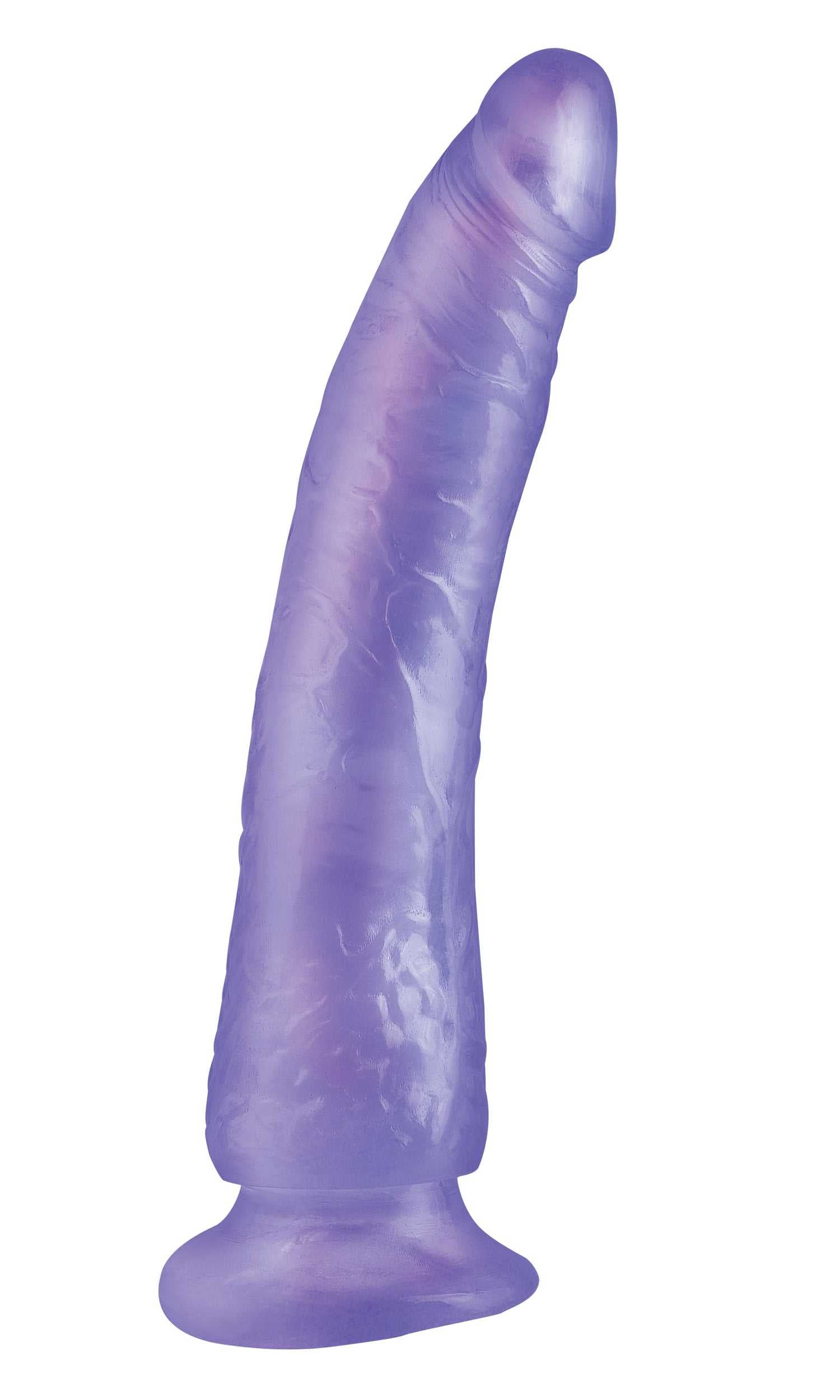 Basix Rubber Works - Slim 7 Inch With Suction Cup - Purple Luxe Ember Essentials