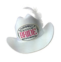 Gettin' Hitched Clip-on Cowgirl Bride Party Hat Luxe Ember Essentials