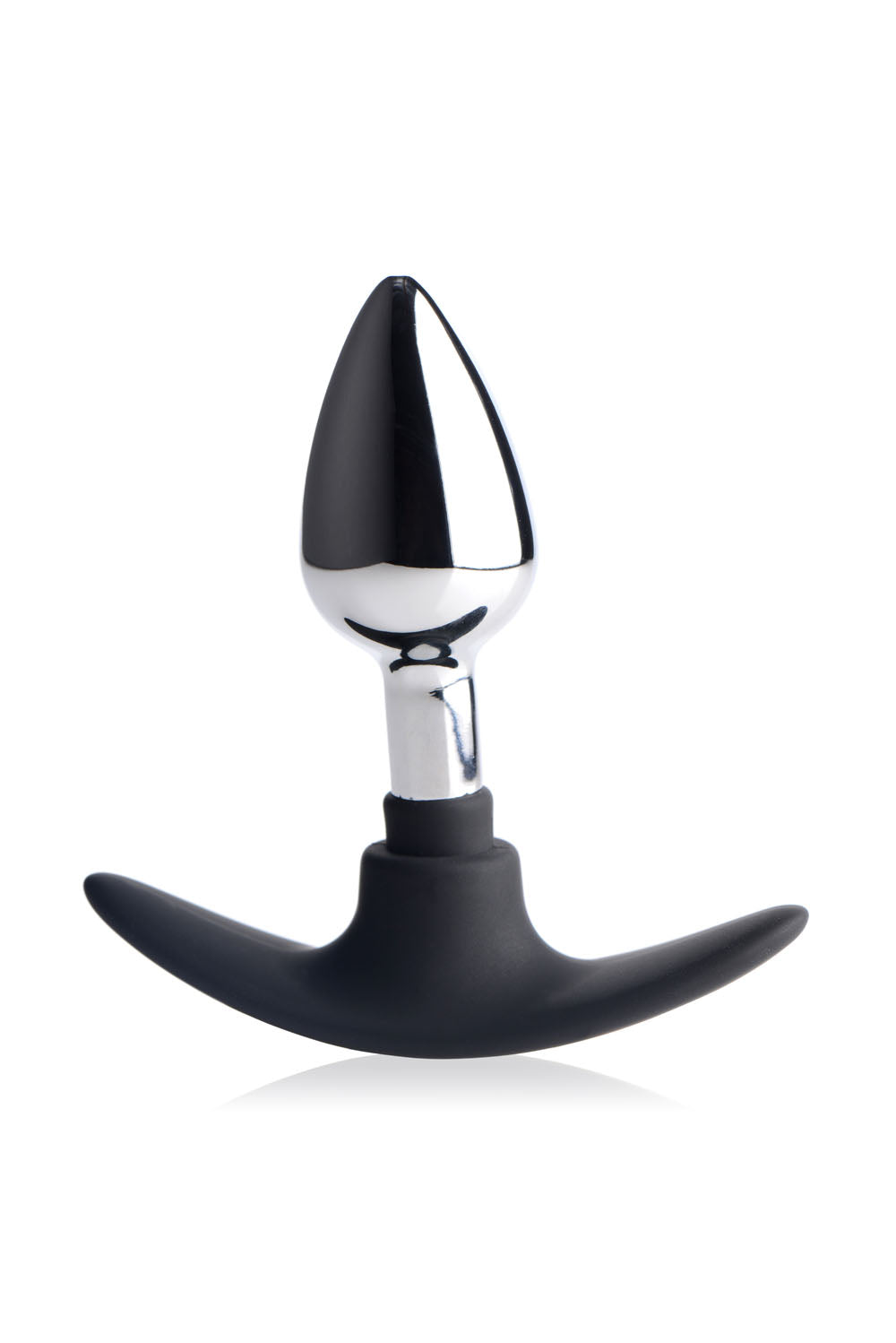 Dark Invader Metal and Silicone Anal Plug - Small Luxe Ember Essentials