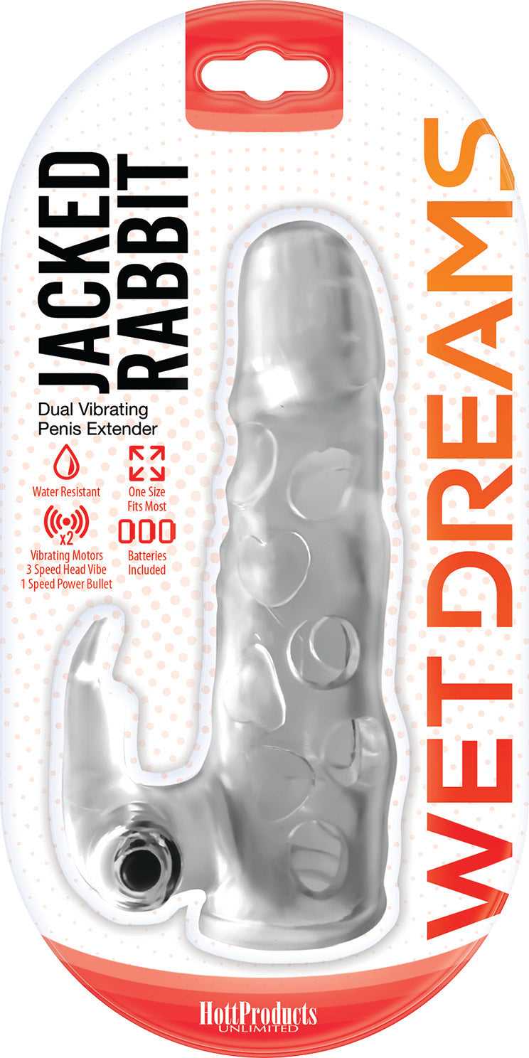 Jack Rabbit Dual Vibrating Extender - Clear Luxe Ember Essentials