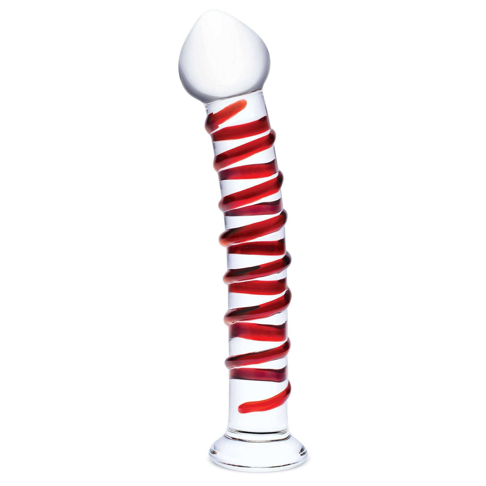 10 Inch Mr. Swirly Dildo - Red/clear Luxe Ember Essentials