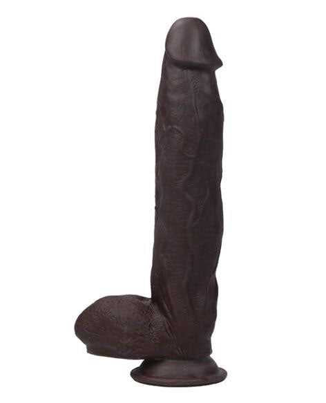 "Real Skin 12 Dual Layer Dildo - Dark Brown VB-GL-3250"