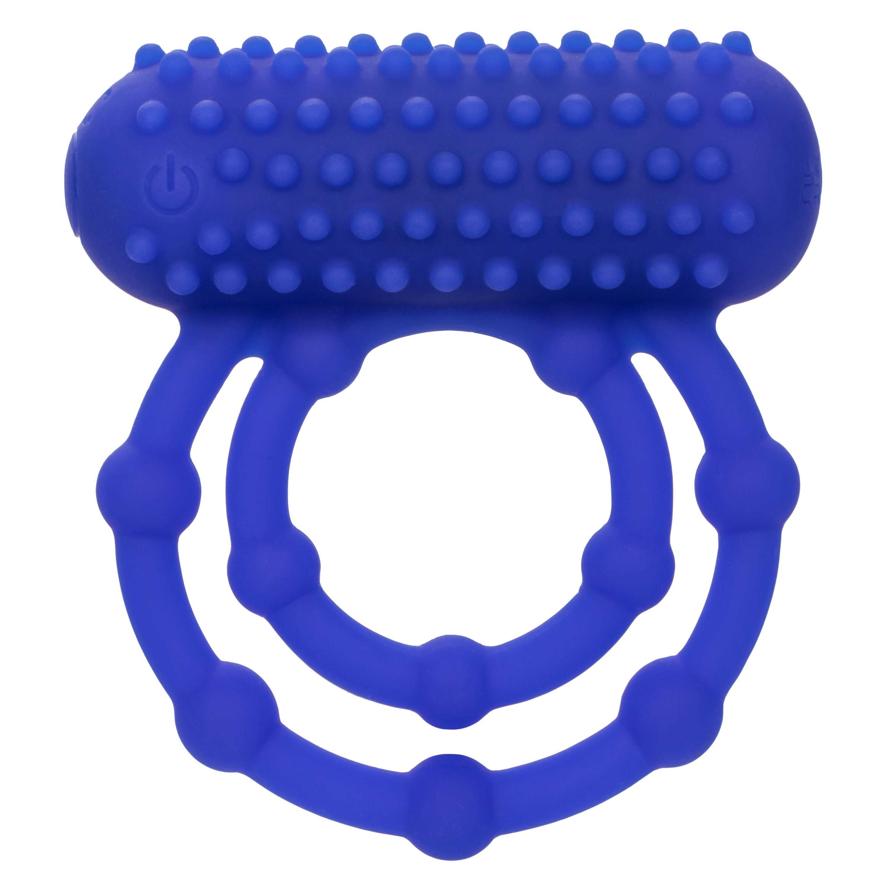 Silicone Rechargeable 10 Bead Maximus Ring - Blue Luxe Ember Essentials