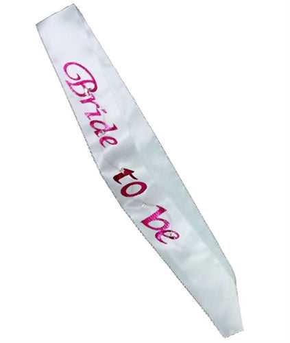 White Bride-to-Be Sash Luxe Ember Essentials