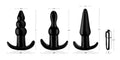 Thrill Trio Anal Plug Set - Black Luxe Ember Essentials